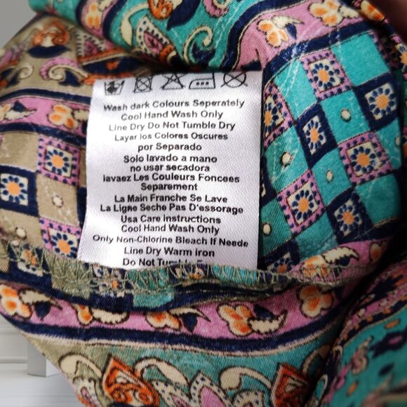 Karma Highway Multi Way Halter Wide Leg Jumpsuit OS  Boho Paisley Viscose - Picture 15 of 16